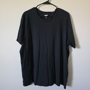 Lands' End Black Cotton Crewneck T-Shirt Women's 2X
